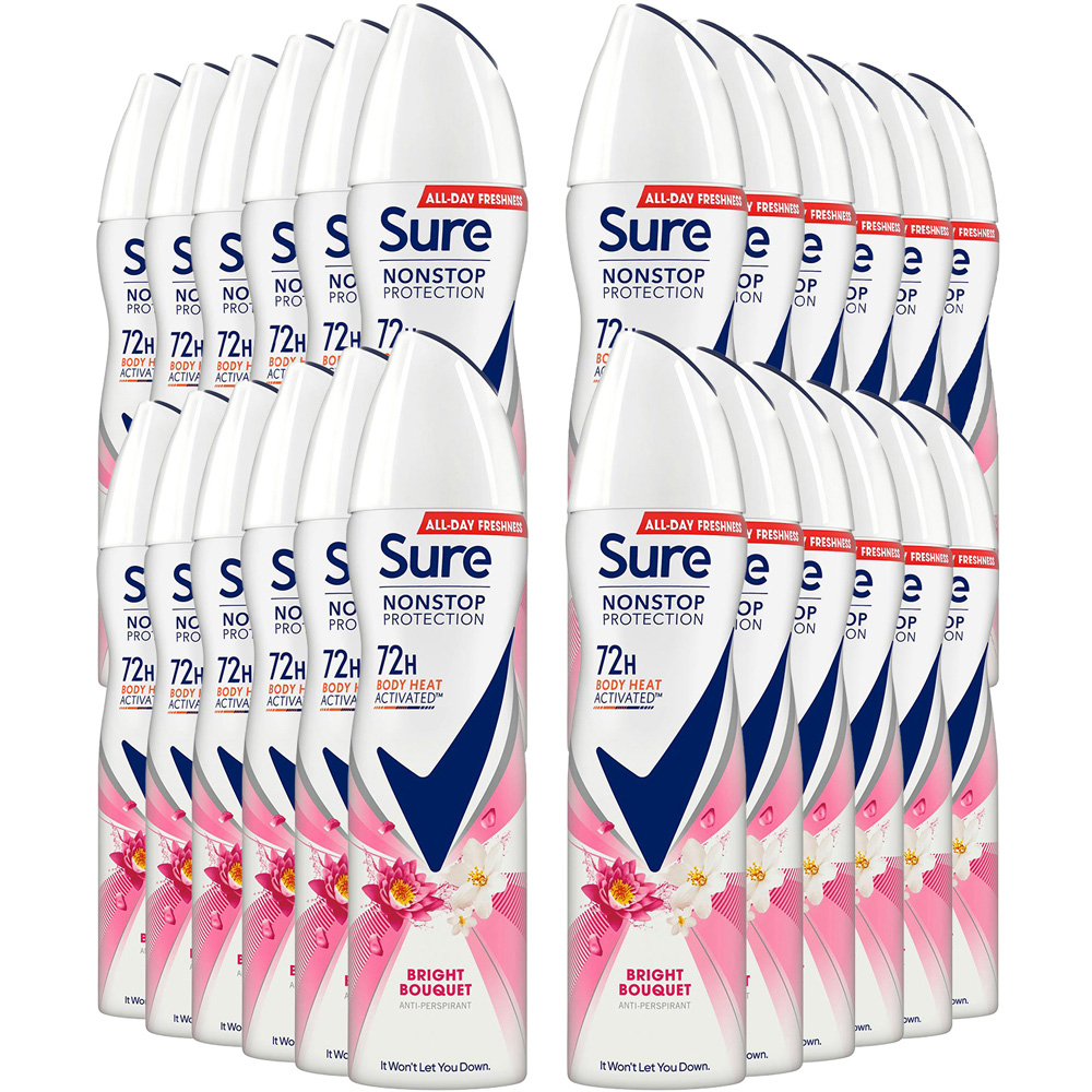 Sure Women Bright Bouquet 72H Nonstop Protection Anti-Perspirant Deodorant 150ml 24 Pack Image 1