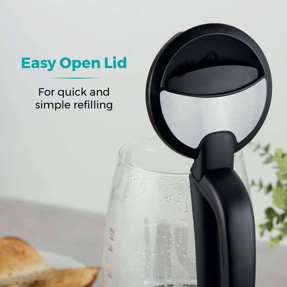 Tower Presto PT10090BLK Black Glass 1.7L Kettle 2200W Image 6