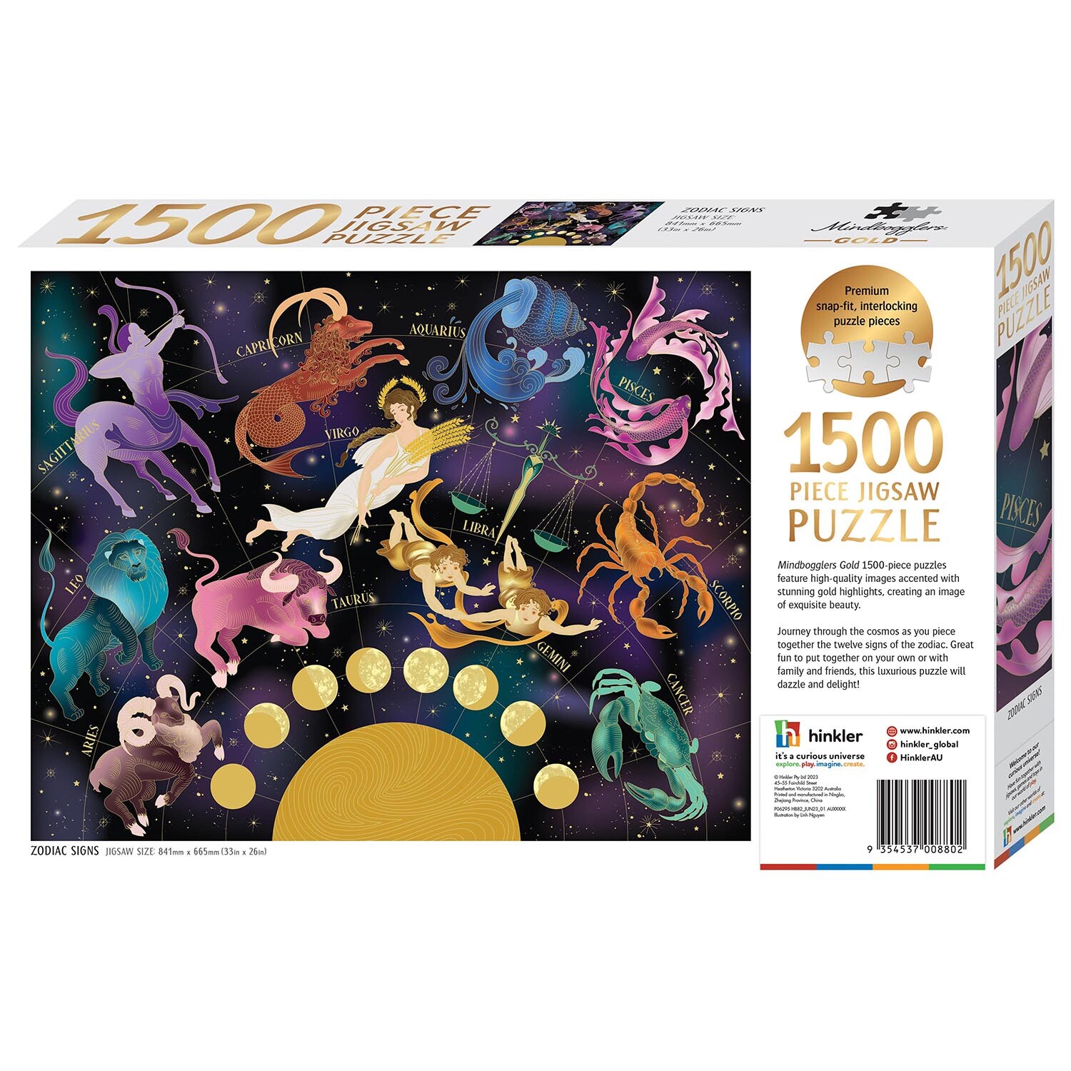 1500-Piece Zodiac Signs Puzzle - Purple Image 2