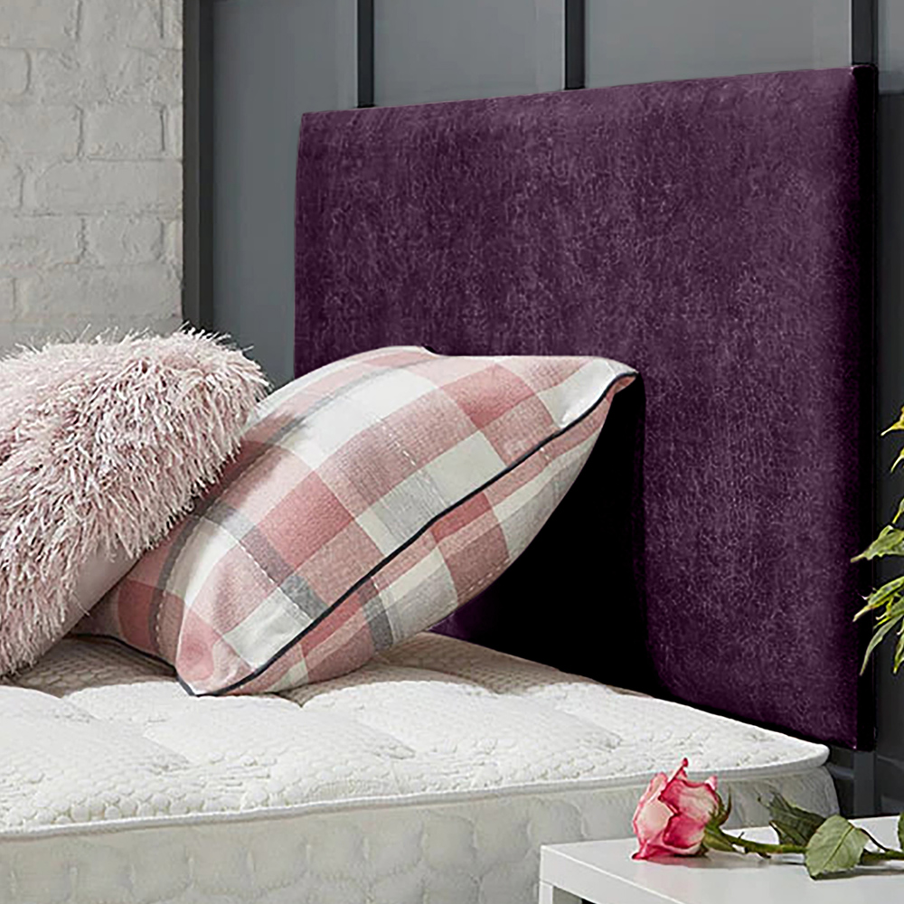 Eleganza Home Fluso Super King Size Purple Naples Strutted Headboard Image 1