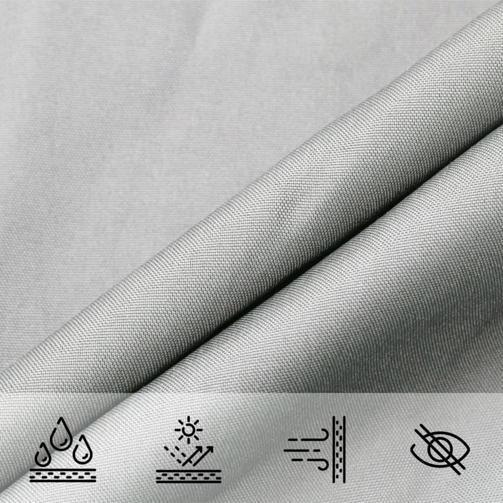 vidaXL Grey Triangular Sun Shade Sail 4 x 4 x 5.8m Image 7