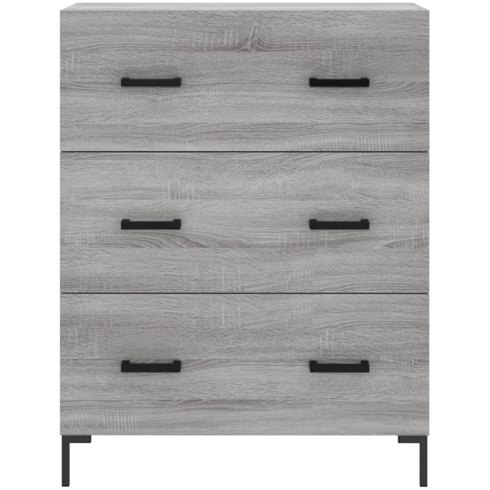 vidaXL 2 Door 3 Drawer Grey Sonoma Highboard Image 8