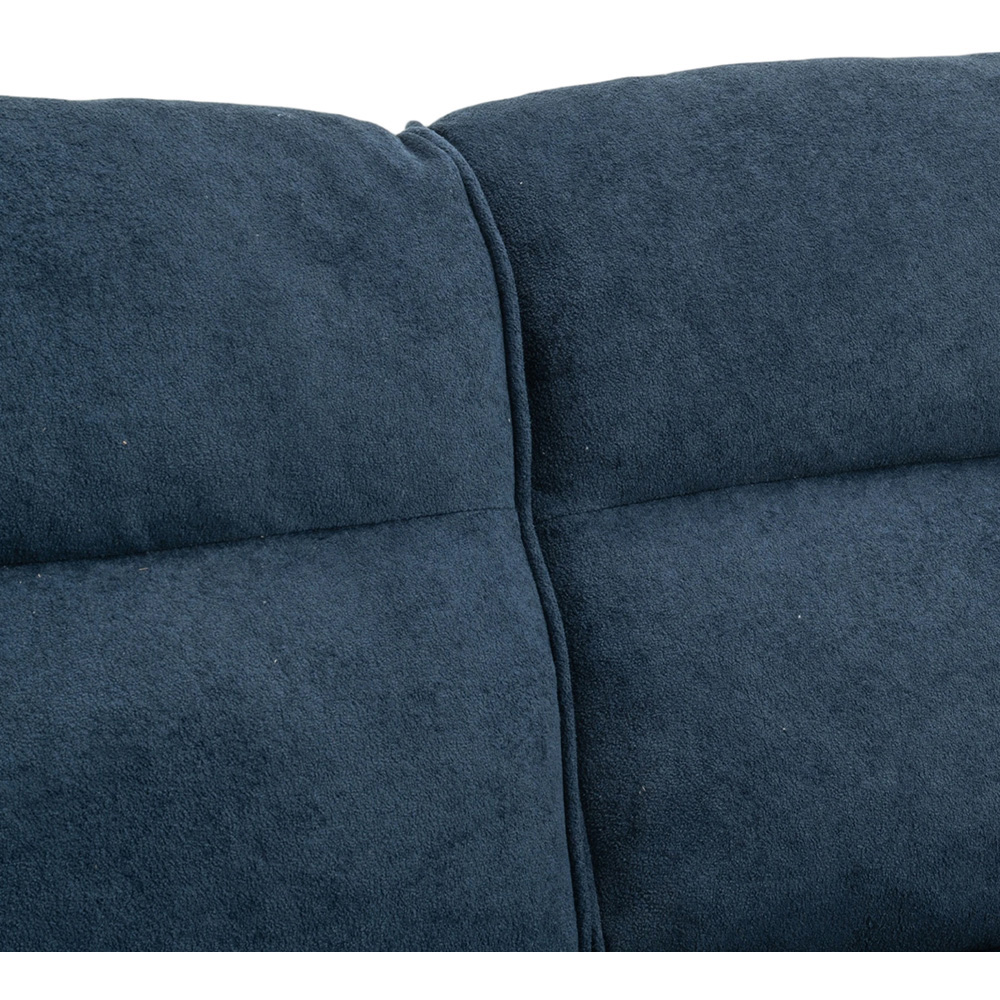 Living and Home 2 Seater Blue Chenille Sofa Image 4
