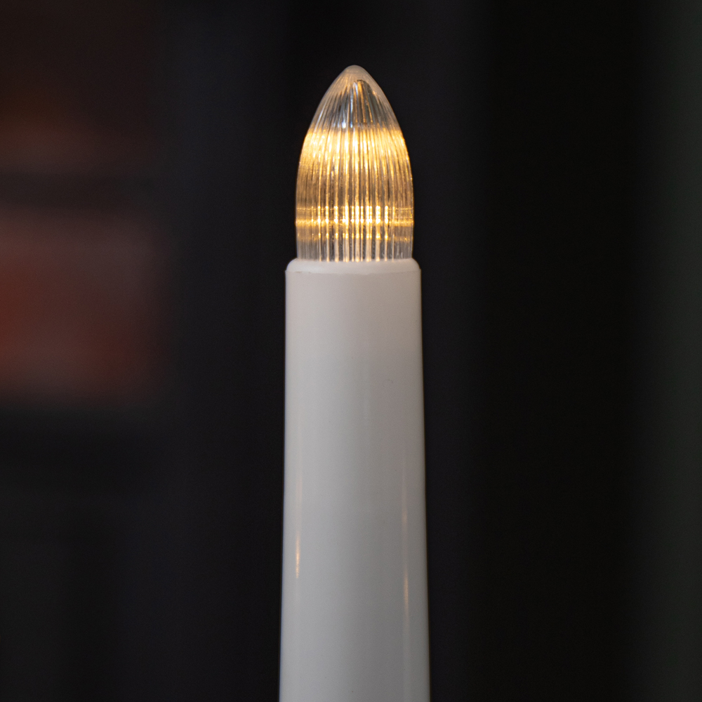 Samuel Alexander 7 Warm White LED Light Up White Christmas Candle Bridge Image 3