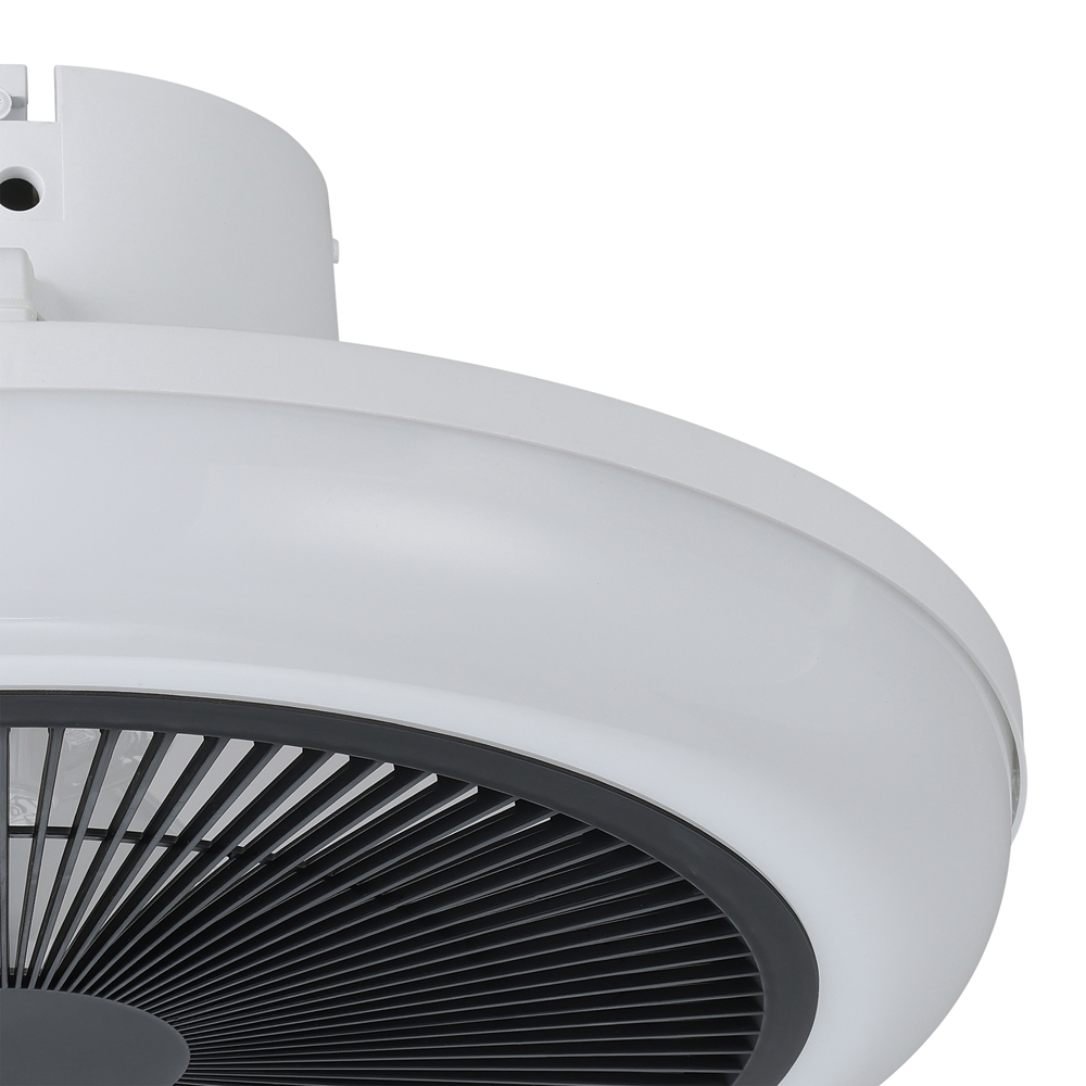 EGLO Sayulita White and Black Ceiling Fan with Integrated LED Image 3