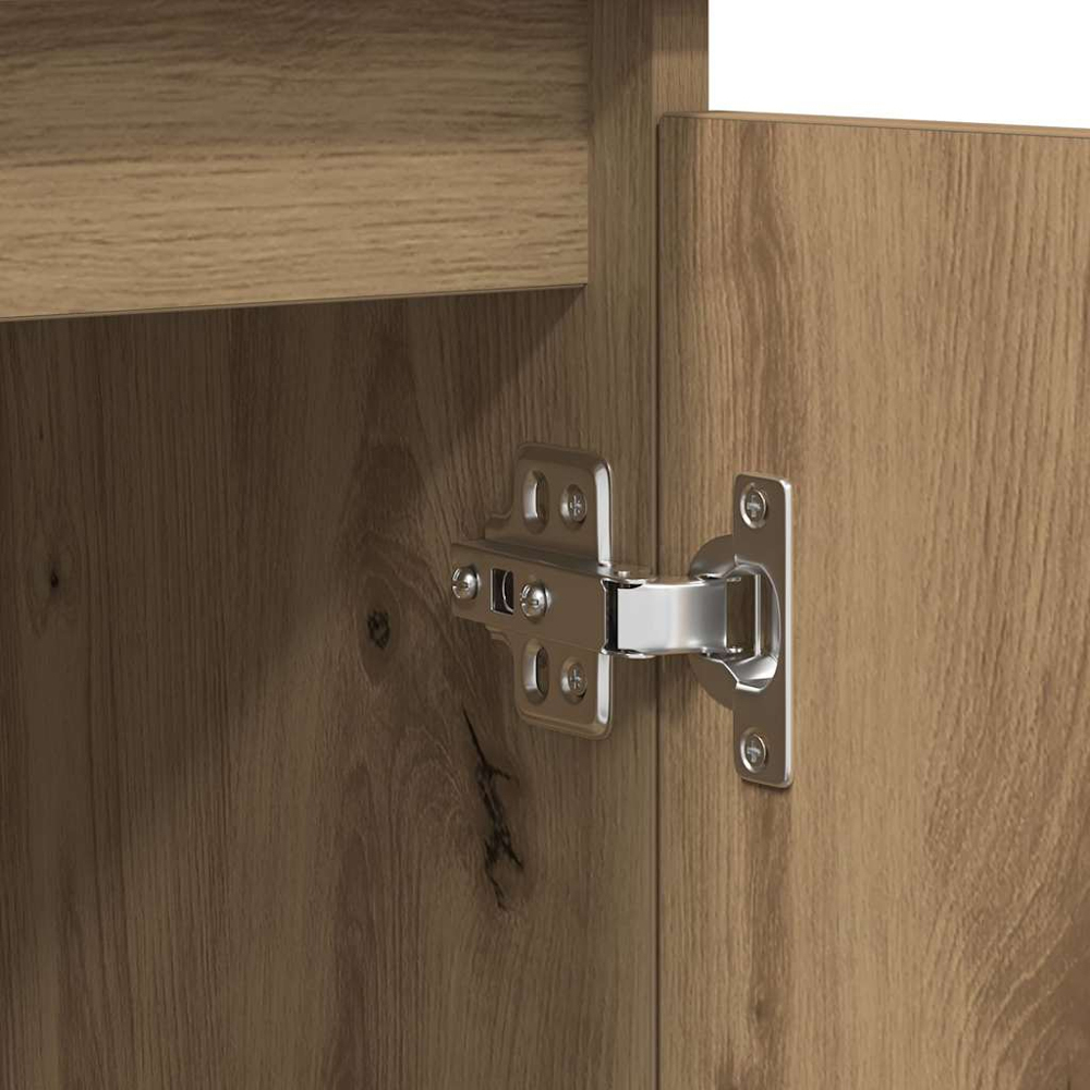 vidaXL 2 Door 4 Drawer Artisan Oak Sideboard Image 9