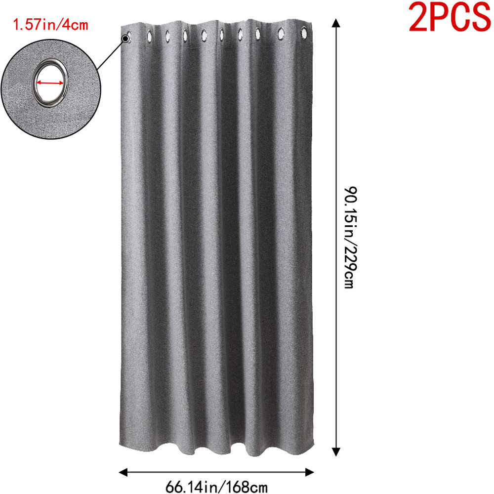 Living and Home Solid Grey Blackout Chenille Curtains 168 x 229cm Image 9