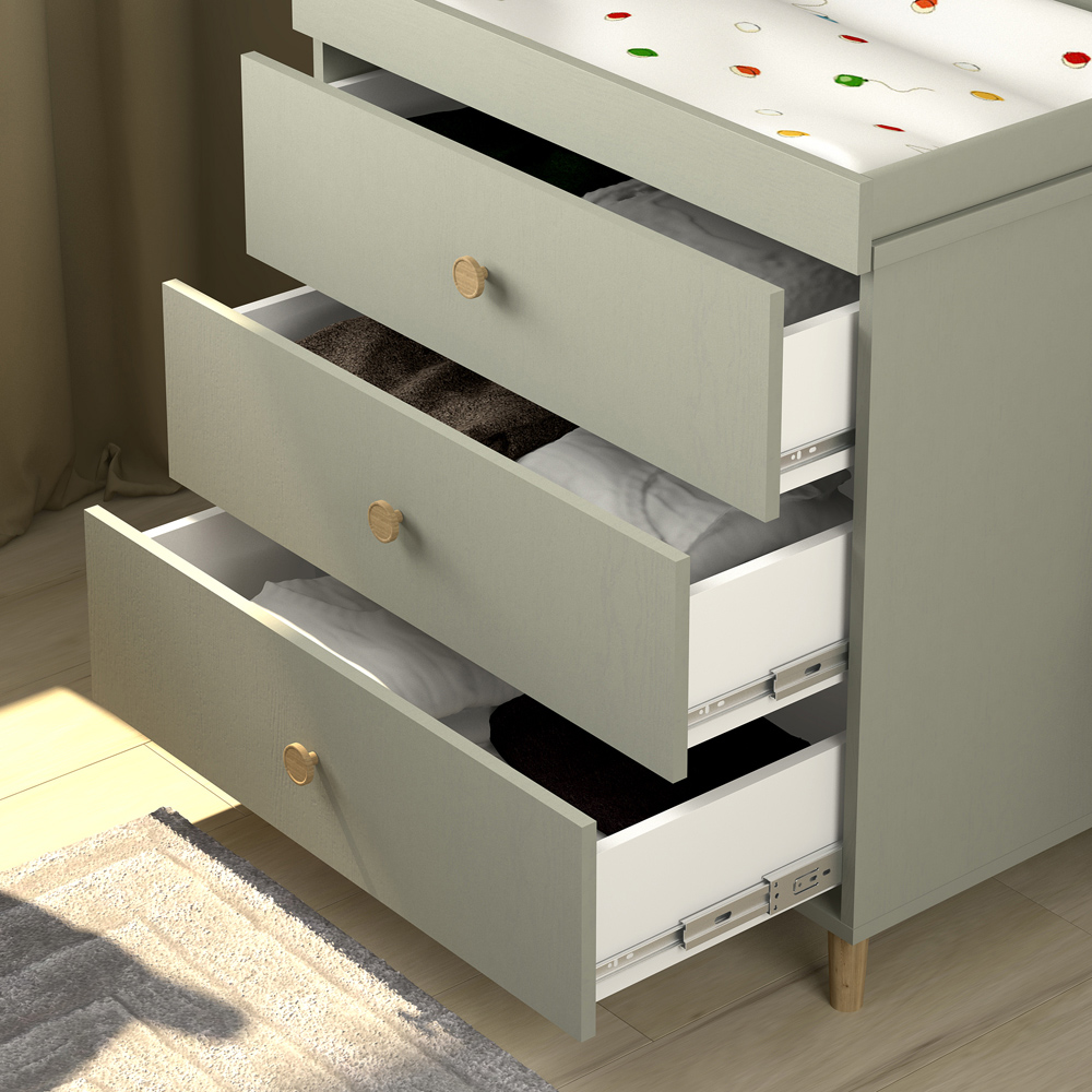 Shefa 890 3 Drawer Grey Kids Changing Dresser Image 5