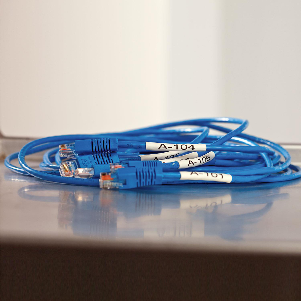 DYMO RhinoPRO Industrial Heat Shrink Black on White Label Tube 19mm x 1.5m Image 7