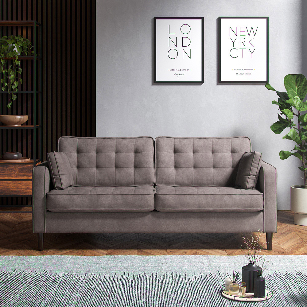 Eden 5 Seater Pewter Chenille Sofa Suite Image 5