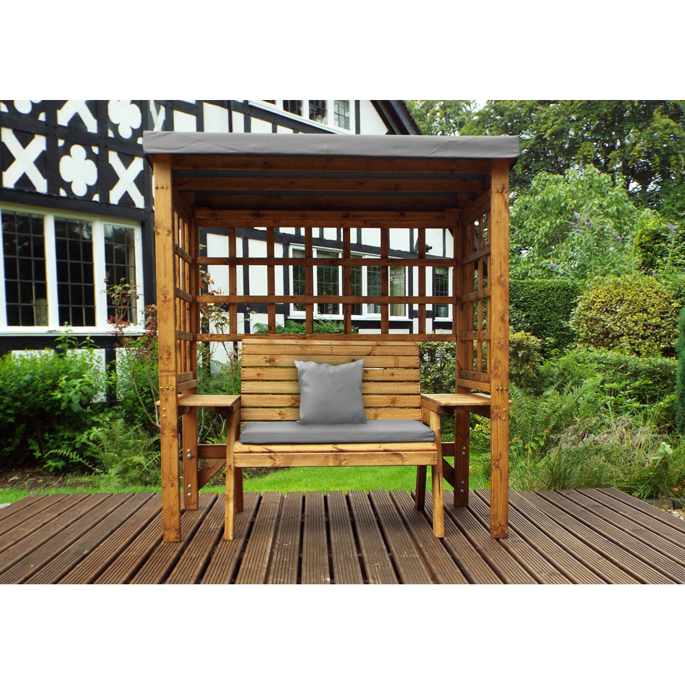 Charles Taylor Wentworth 2 Seater Arbour with Grey Roof Cover Image 4