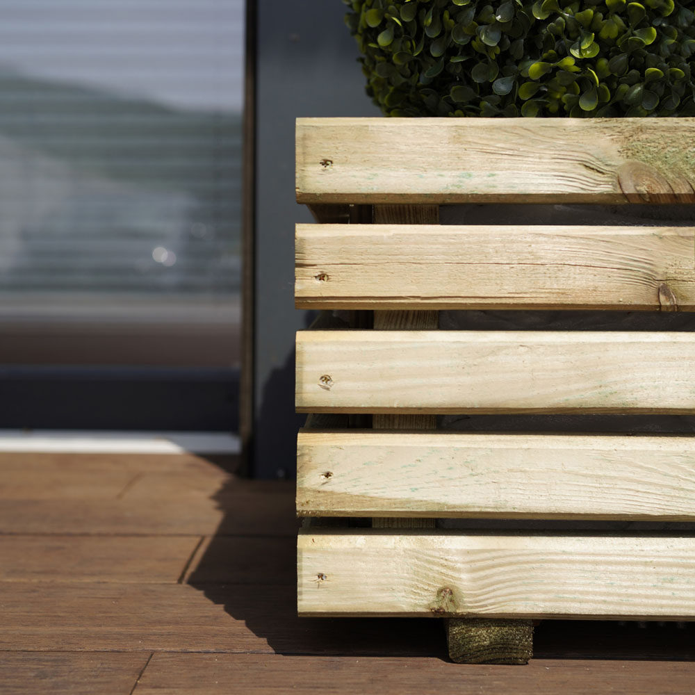 Cerland Kub Wooden Rectangular Planter 80cm Image 3