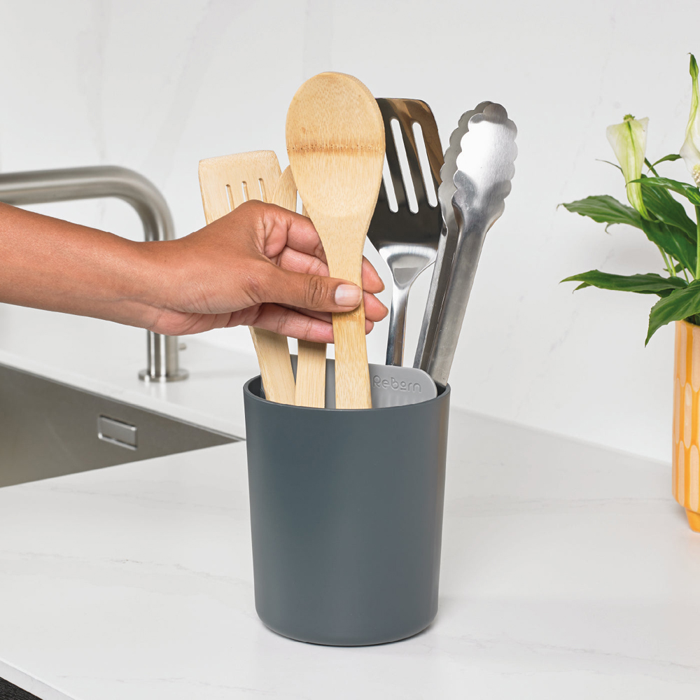 ReBorn Dark Grey Plastic Utensil Holder Image 7