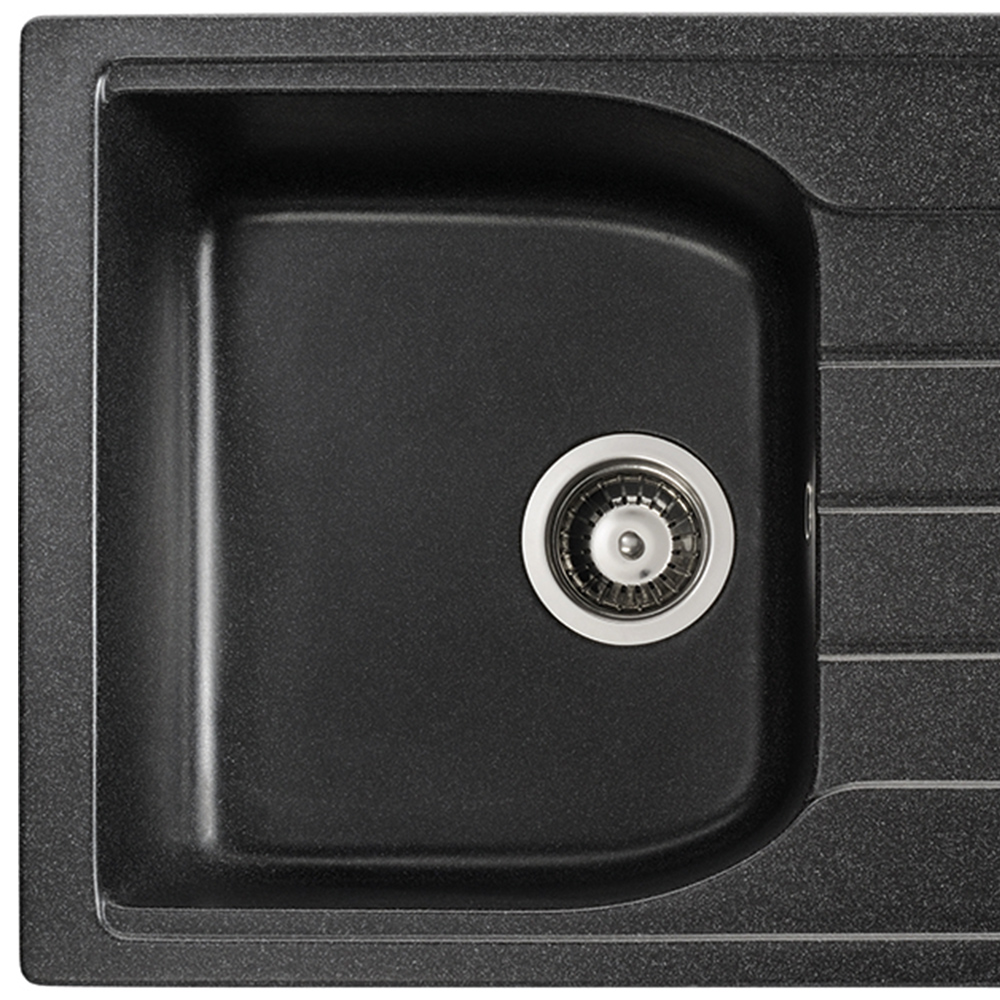 wilko Rufford Quartz 1.0 Bowl Kitchen Sink 780mm Image 2