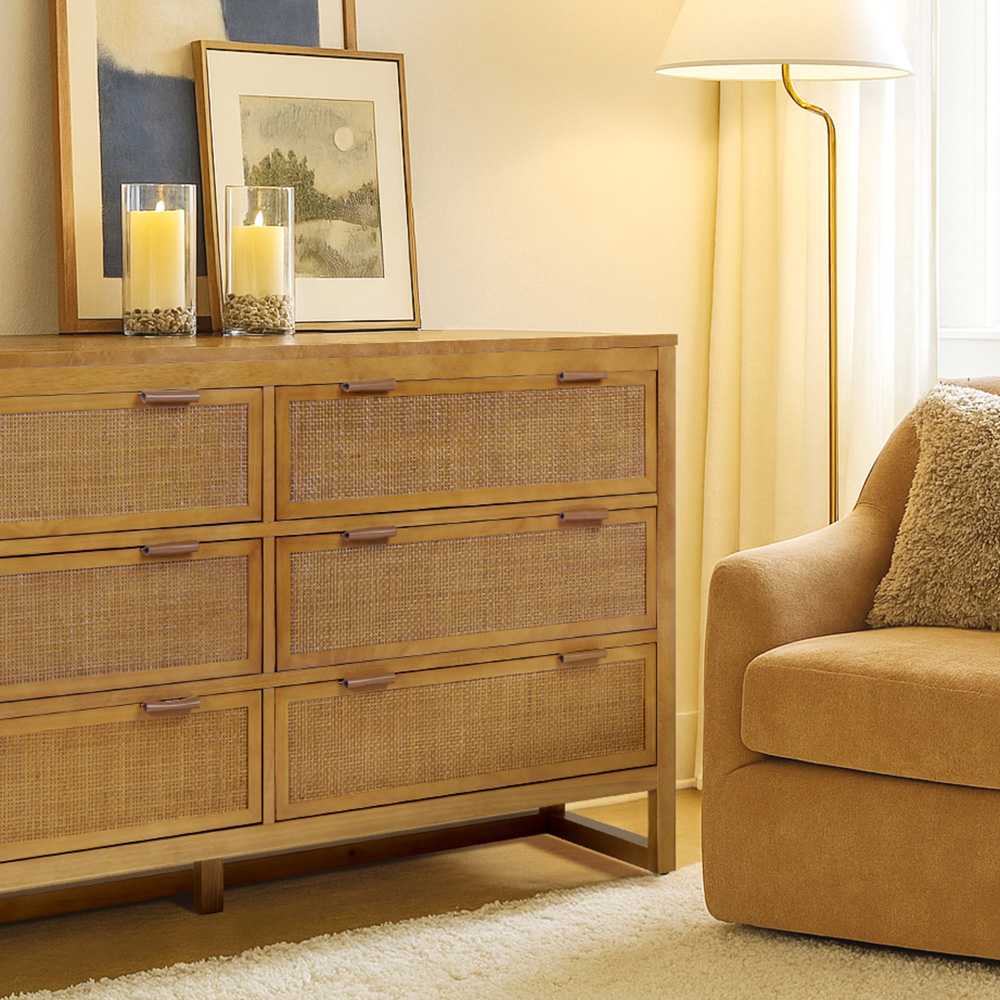 Teamson Home Hatteras 6 Drawer Natural Dresser Image 8