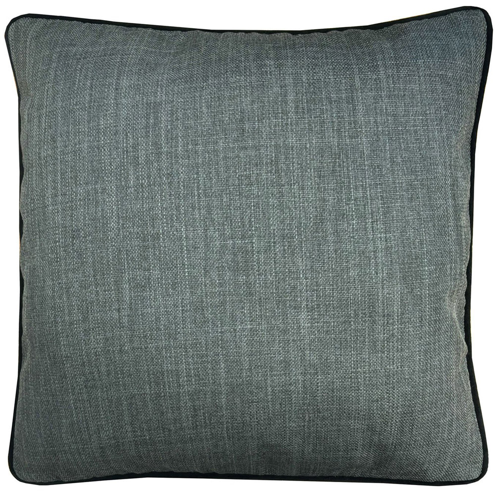 Sloane Faux Linen Cushion - Charcoal Image 1