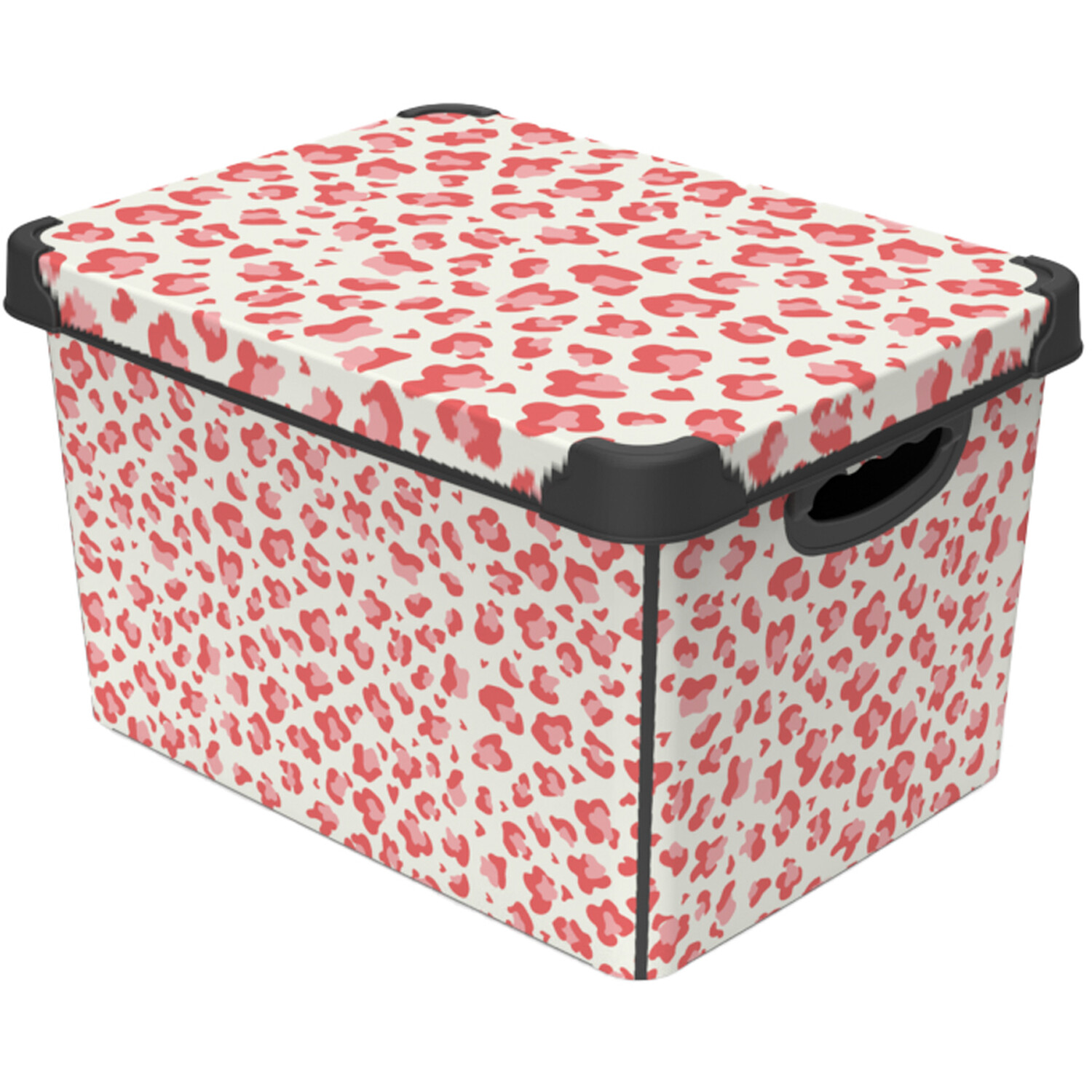 Leopard Printed Storage Box 17L - Red Image