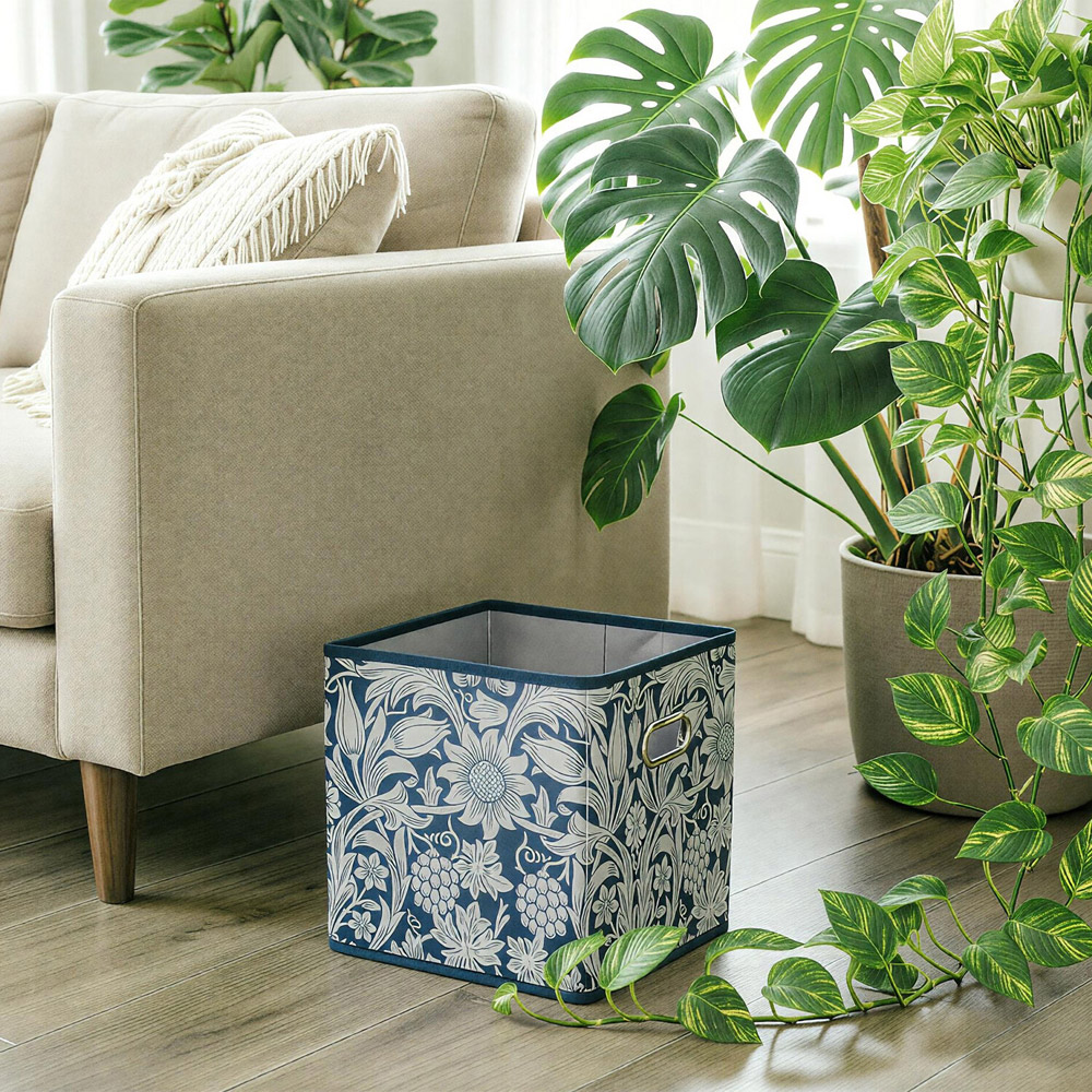 Botanical Storage Cube Navy Image 2
