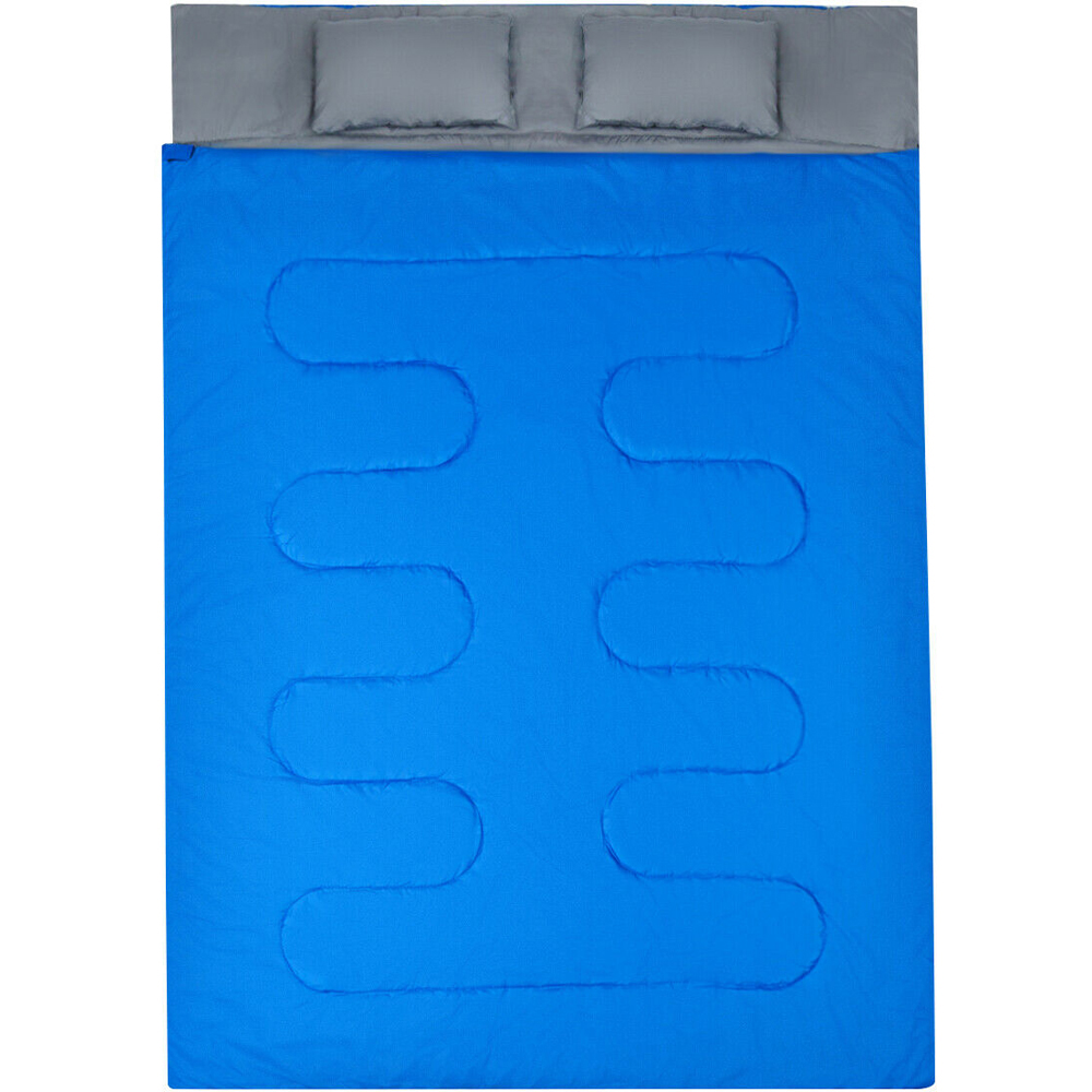 Costway Blue Waterproof Double Sleeping Bag Image 1