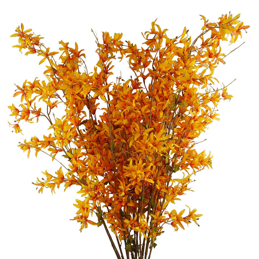 Leaf Yellow Blossom Floral Artificial Spray 130cm 6 Pack Image 2