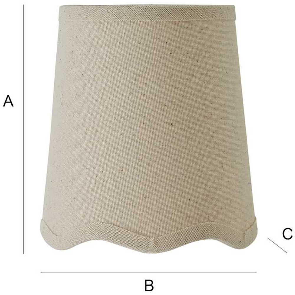 ValueLights Mabel Natural Linen Scallop Edge Extra Small Lamp Shade Image 7
