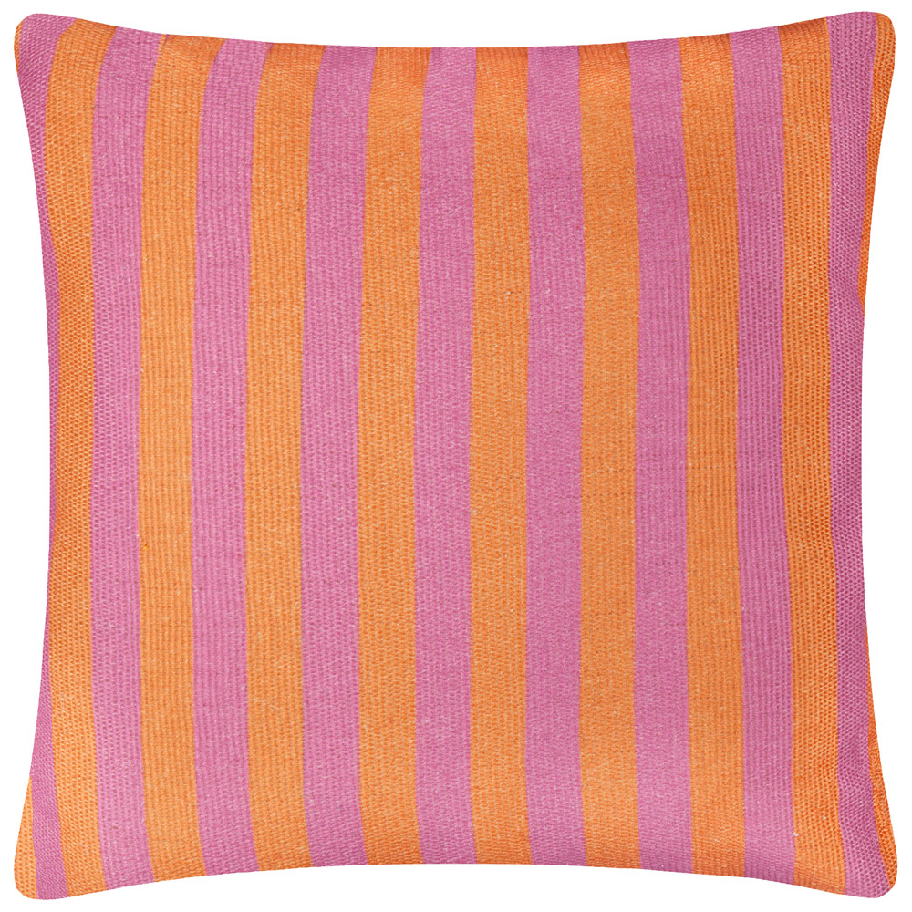 furn. Deck Stripe Orange Woven Polyester Filled Outdoor Cushion 59 x 59cm Image 3