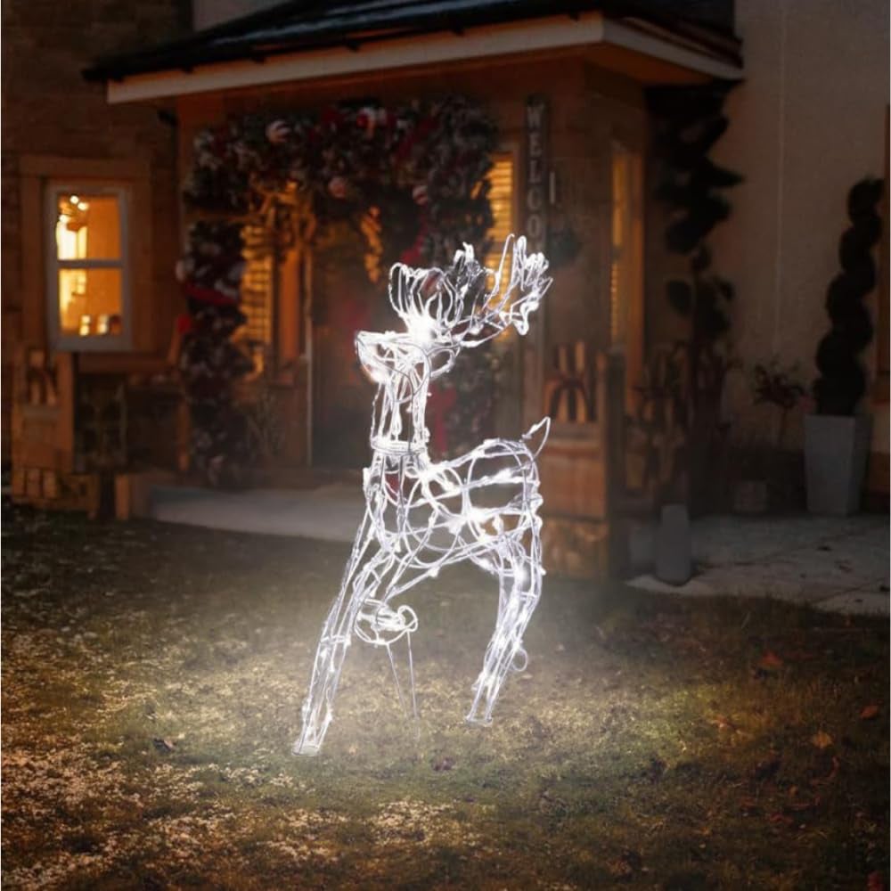 Marco Paul Cool White LED Standing Reindeer Rope Light Image 3