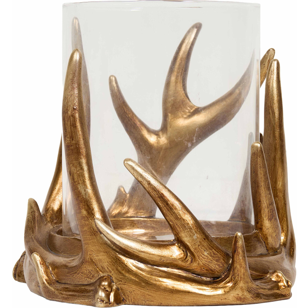 Gold Antler Candle Holder Image 2
