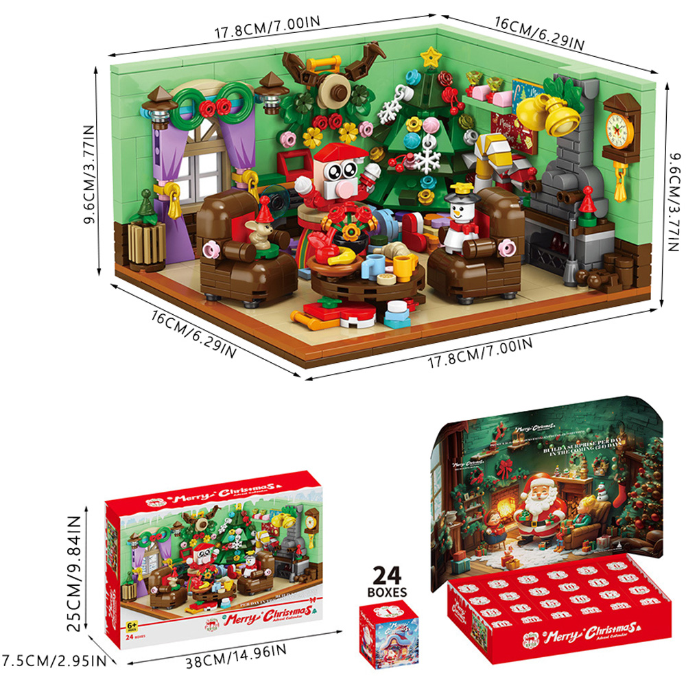 H&O Direct 24 Day Christmas Blind Box Building Block Advent Calendar Set Image 6