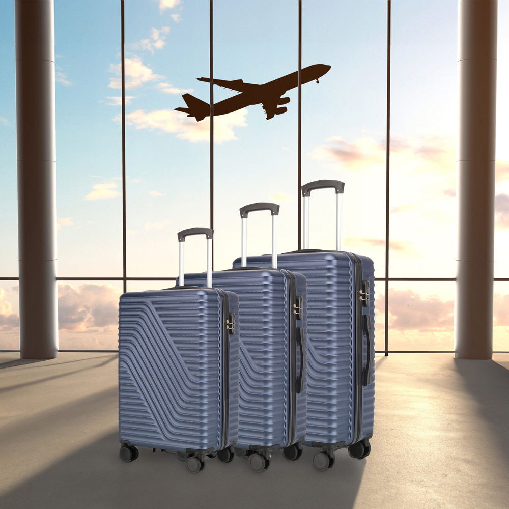 Neo Set of 3 Blue Hard Shell Luggage Suitcases Image 2