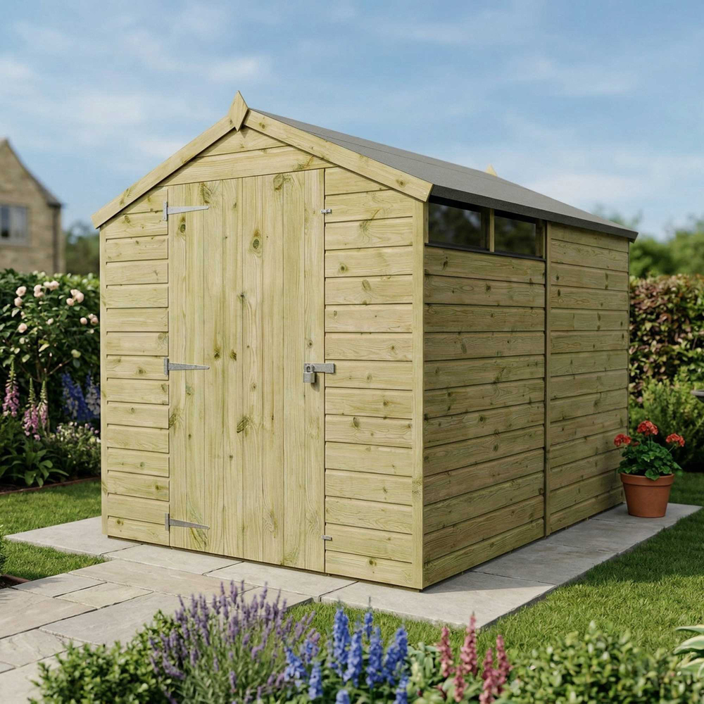 Mercia 8 x 6ft Shiplap Apex Security Shed Image 2