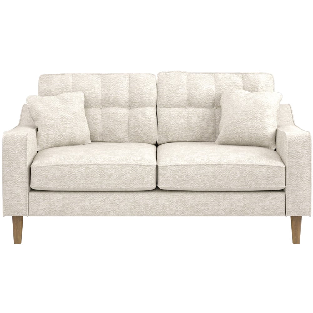 Solace+Co Jude 2 Seater Beige Mid Century Fabric Sofa Image 2