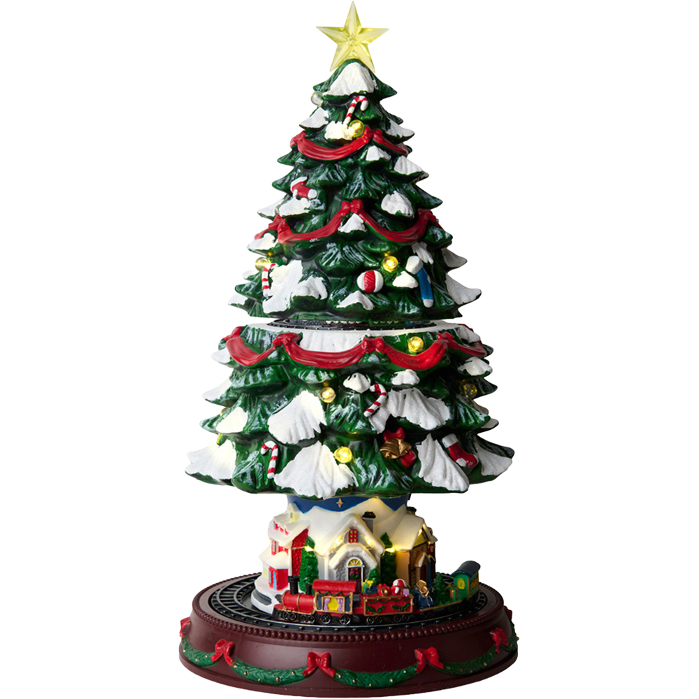 Snowy LED Expanding Christmas Tree Model Image 1