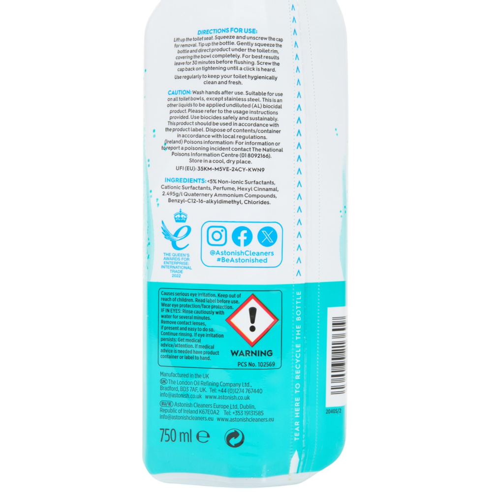 Astonish Toilet Fresh Gel - Eucalyptus Image 3