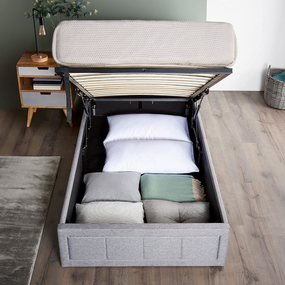 Portland Single Ottoman Upholstered Bed Frame with Storage Image 3