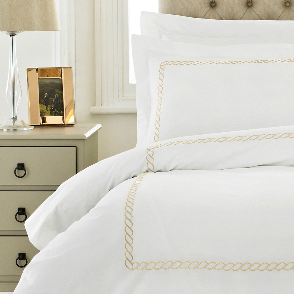 Paoletti Cleopatra Double Gold Duvet Cover Set Image 2