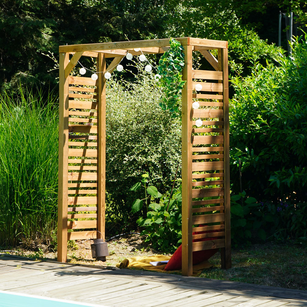 Cerland Lign Z Brown Wooden Flat Garden Arch 214 x 160cm Image 8