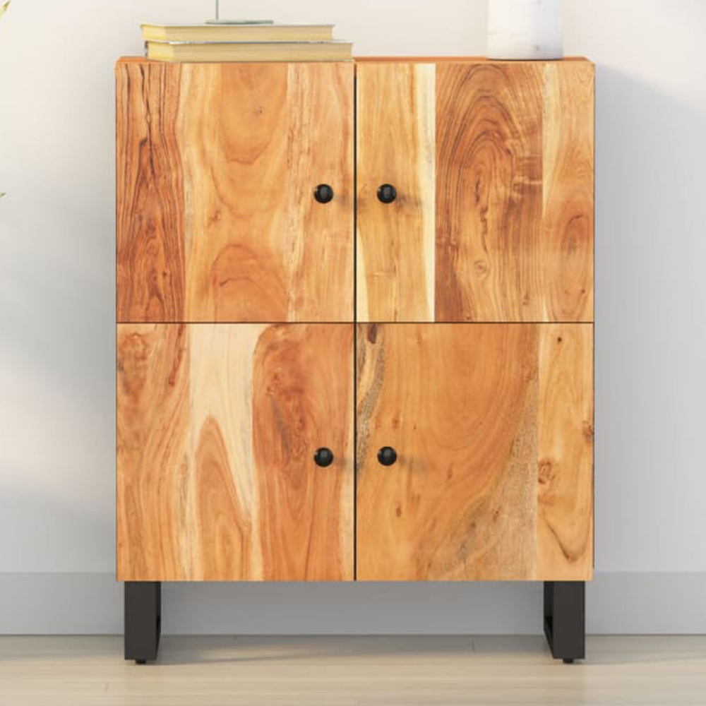 vidaXL 4 Door Solid Wood Acacia Sideboard Image 1