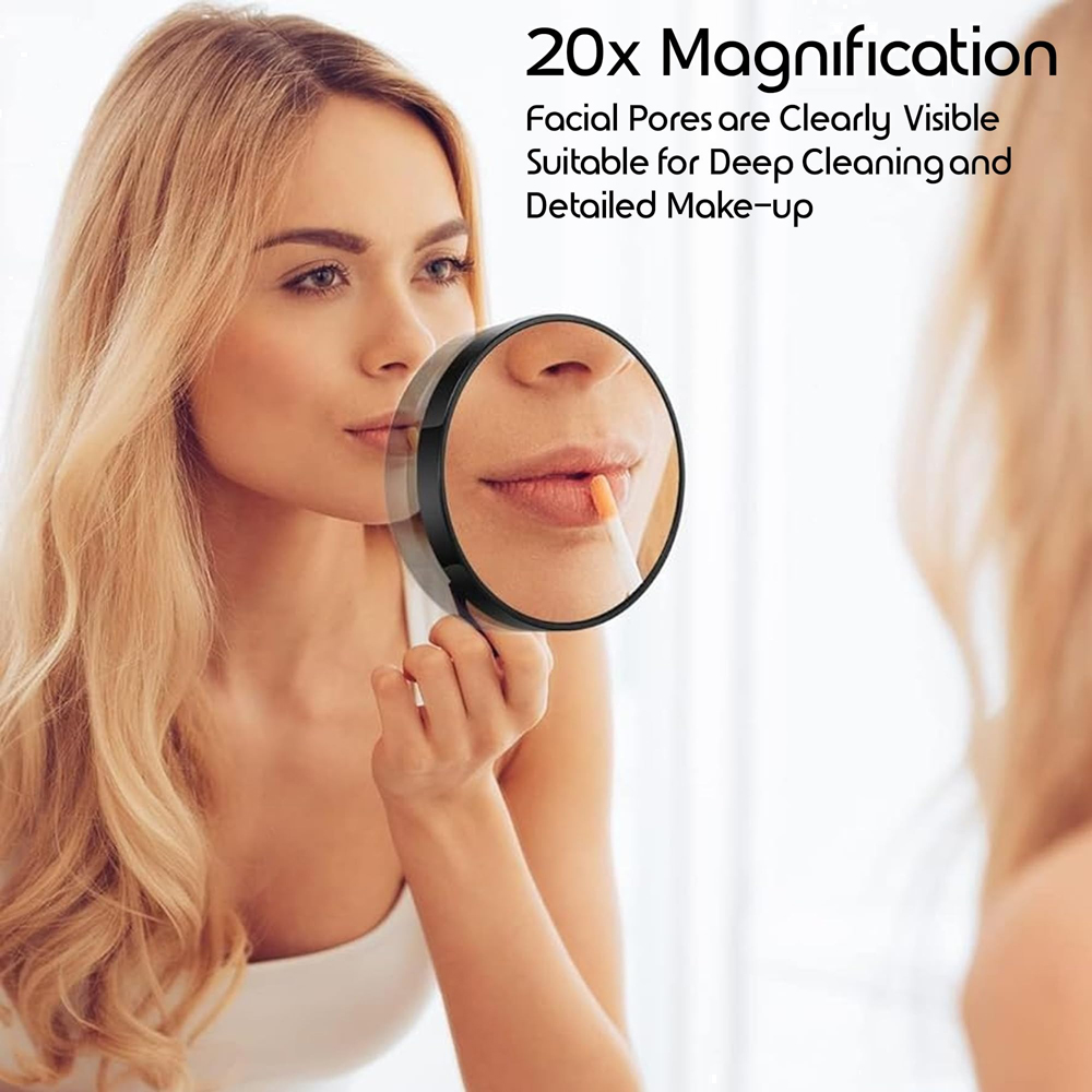 ATEK 20x Portable Magnifying Makeup Mirror with Suction Cups Image 7