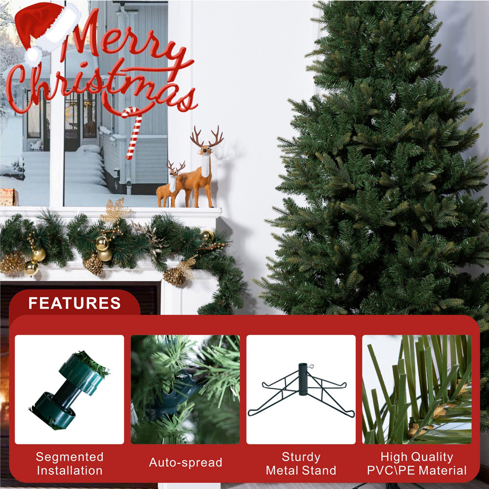 Abrihome Slim Artificial Christmas Tree with 1111 Mixed Tips 6.5ft Image 7