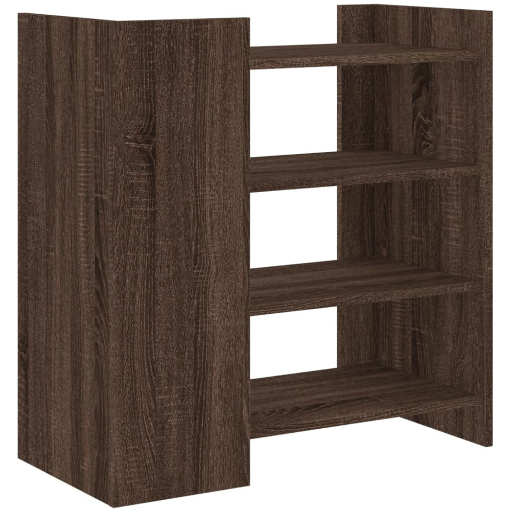 vidaXL 4 Shelf Brown Oak Sideboard Image 6