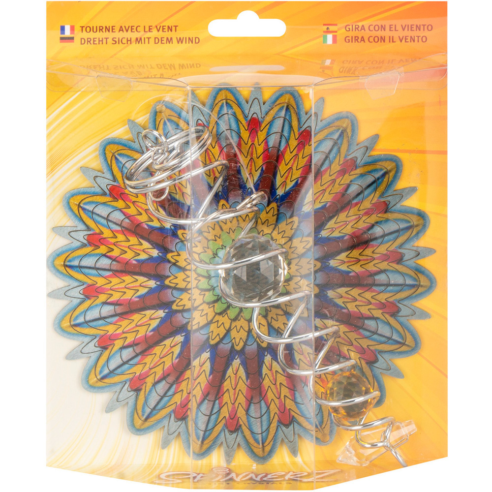 Spinnerz Mandala Flower Artist Crystal Tail Wind Spinner Image 2