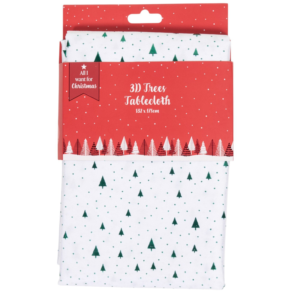 3D Christmas Tree Printed Tablecloth Image 8