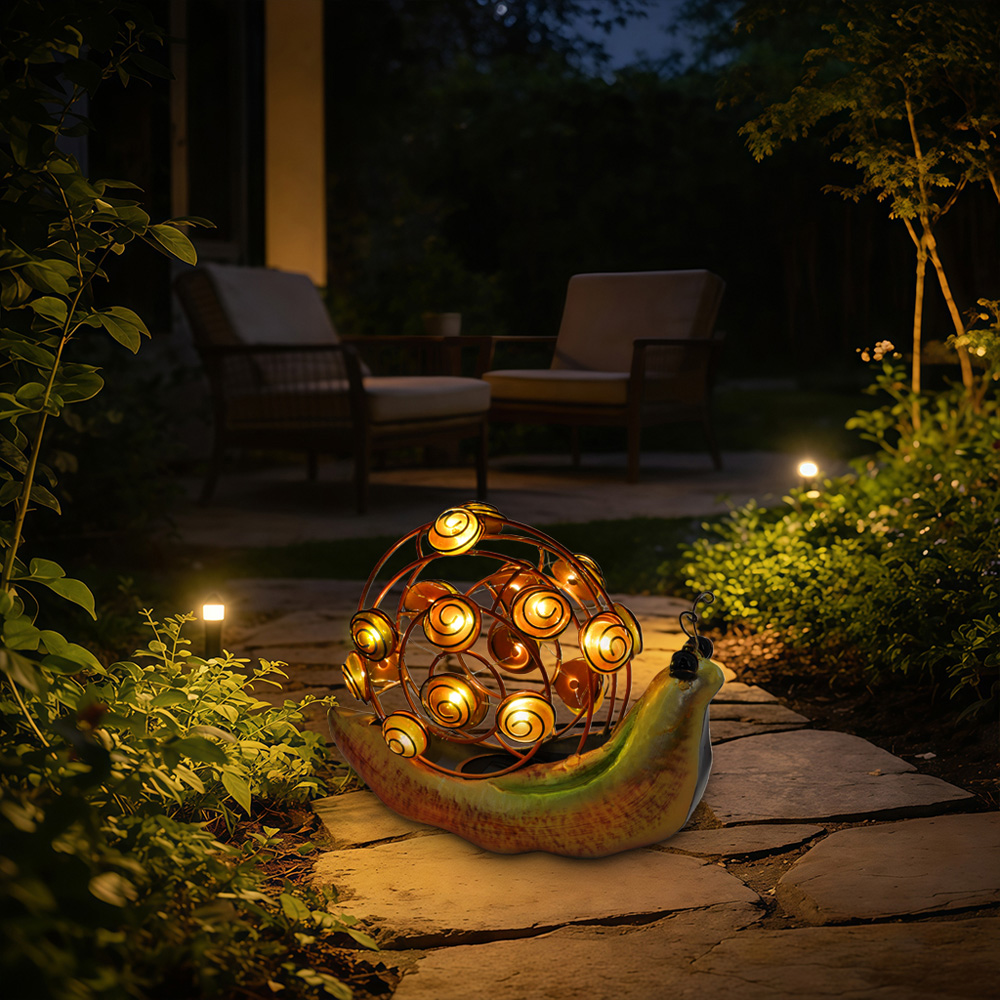Avilo Snail LED Solar Garden Ornament Image 7
