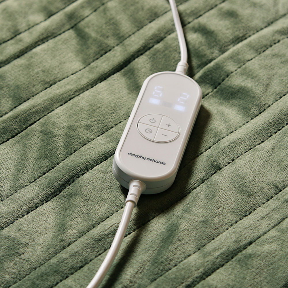 Morphy Richards Green Teddy and Flannel Fleece Heated Electric Throw 160 x 130cm Image 9