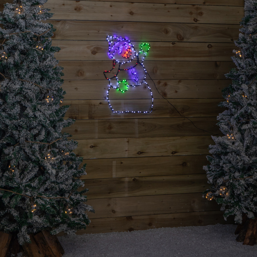 Samuel Alexander Multicolour LED FlexiBrights Light Up Christmas Snowman Decoration Image 2
