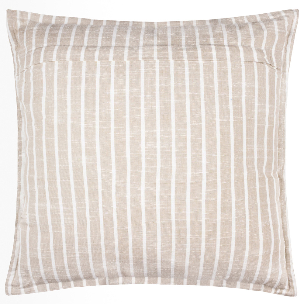 Yard Hessle Cream Stripe Cotton Cushion 45 x 45cm Image 3