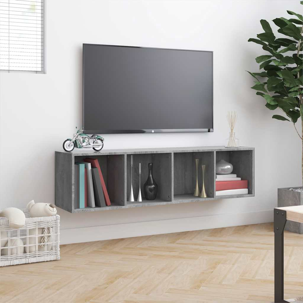 vidaXL 4 Shelf Grey Sonoma Book Cabinet Image 7