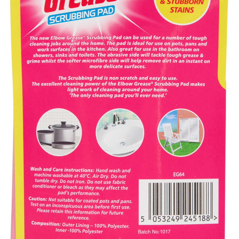Elbow Grease Scrubbing Pad - Pink Image 3