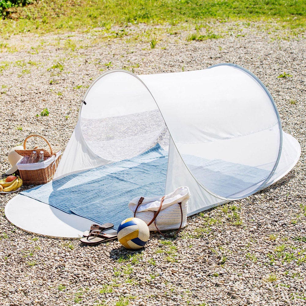 tectake Angelika Grey Pop Up Beach Tent Image 2